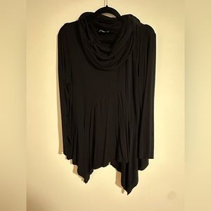 Black Cowl Neck Long Sleeve